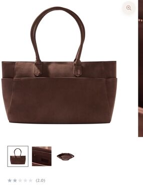 Mali+Lili Faux Suede Classic Brown Tote Bag